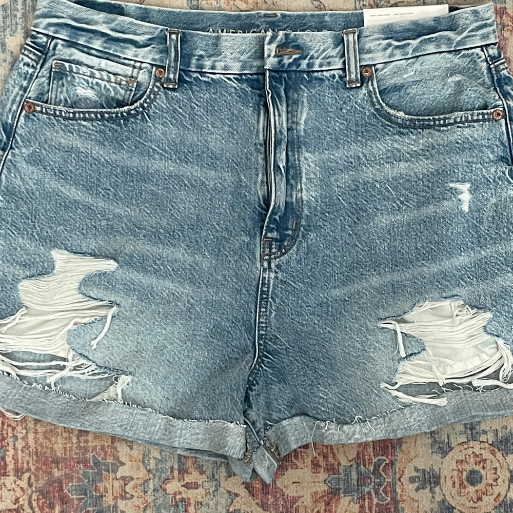 Distressed Denim Shorts
